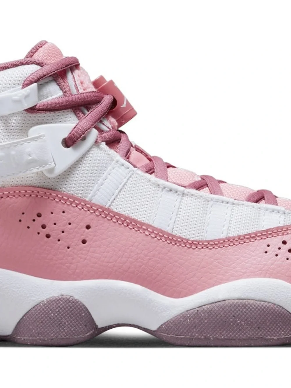 Nike Air Jordan 6 Rings GS Coral Chalk Desert Berry White Size 5Y Girls w/box